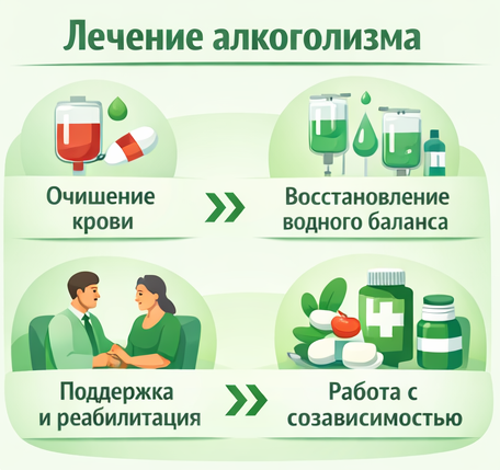 лечение алкоголизма в Дорогобуже этапы